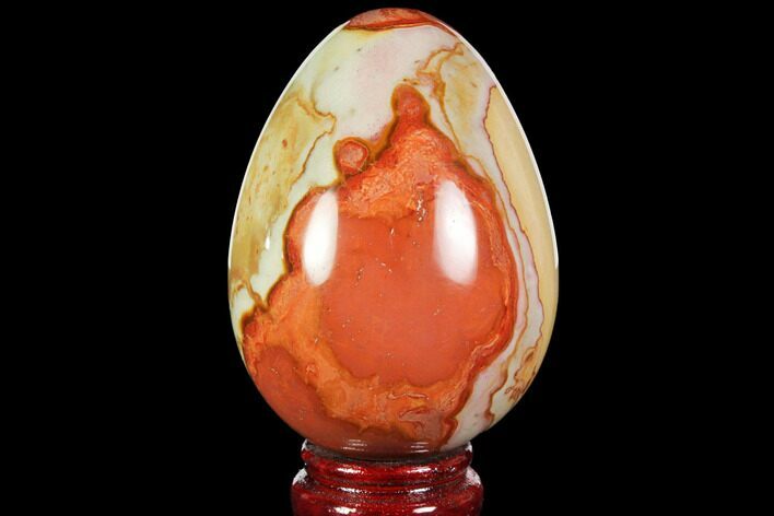 Polished Polychrome Jasper Egg - Madagascar #118677